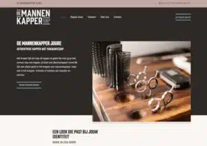 Website ontwerp De Mannenkapper Joure
